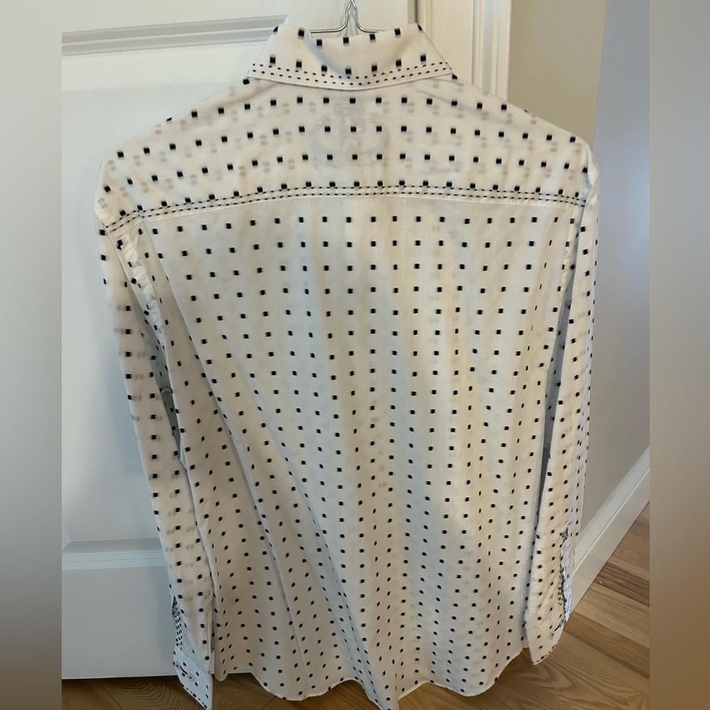 Bugatchi White and Black Polka Dot Shirt - Picture 8 of 8